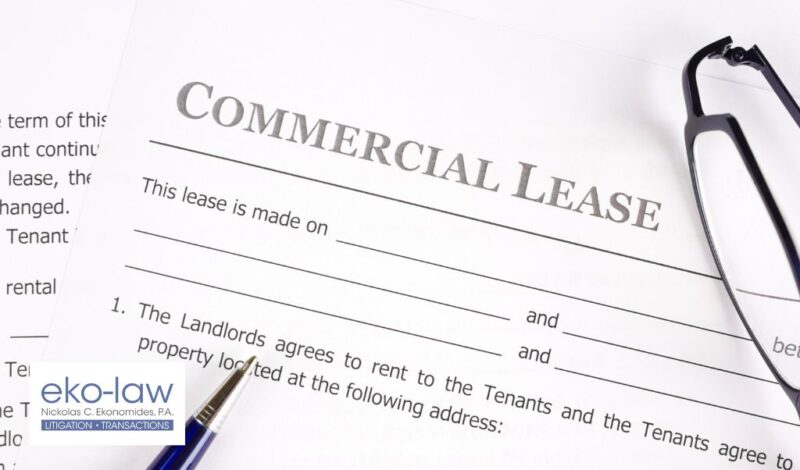 Commercial lease agreement documents