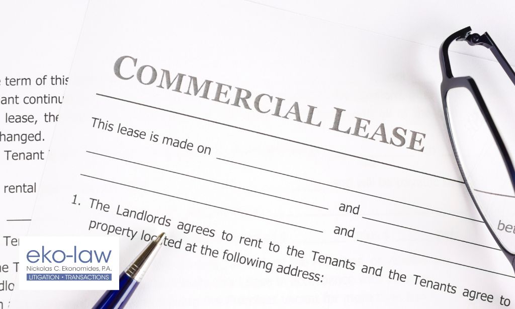 Commercial lease agreement documents