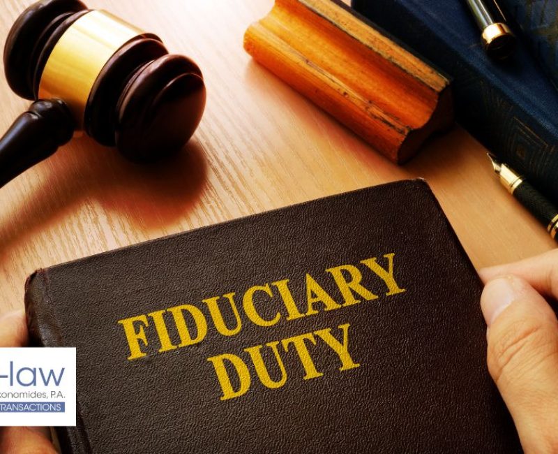 Fiduciary duty documents in a court room