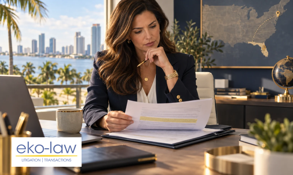 Florida business owner reviewing an out-of-state forum-selection clause in a commercial contract